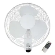 Heller 40cm Wall Mounted 3 Speed Air Cooling Fan w/ Remote Control/Timer White