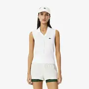 Sleeveless Stretch Knit Tennis Polo Shirt