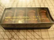 VTG. Viking Wood MINI-PepperMill Set Handmade Made in Japan 3.5" NEW IN BOX