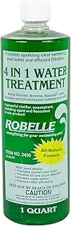 Robelle 1-Quart Concentrated 4-in-1 Water Treatment, Pool Clarifier, Made in USA