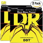 2-PACK DR DDT-10/52 Drop-Down Tuning Nickel Plated Electric Guitar Strings 10-52