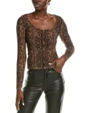 alice + olivia Delaina Scoop Top