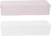 NOLITOY Manicure Tool Storage Case 4pcs Abs Material Nail Art Organizer Compact Box for Nail Clippers Polish