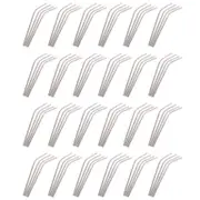 24PK Appetito Stainless Steel Reusable Bent Drinking Straws Home Kitchen