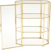 Anlayliay 3-Tier Jewelry Box Glass Makeup Organizer Jewelry Box Multifunction Display Case for Dressing Table Decoration Storage