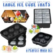 Large Ice Cube Tray Ball Maker Big Silicone Mold Sphere Whiskey Round Mould AU