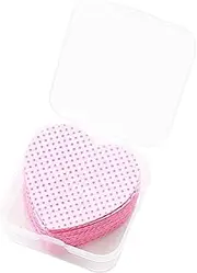 Amagogo 50Pcs Disposable Nail Polish Remover Pads Nail Wipe Tool Lint Free for Eyelash, Lip Multifunctional Nail Cleaning Patches, pink