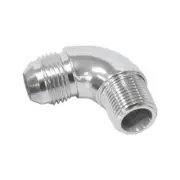 Aeroflow AF522-08-08S 90 Deg 1/2" To -8AN Full Flow Silver No Restriction In ...