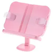 Adjustable Book Holder with 180°Rotating Base Book Stand for Reading Pink