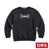 在飛比找momo購物網優惠-【EDWIN】男裝 人氣復刻款 噴漆LOGO厚長袖T恤(黑色