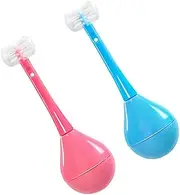 Healeved Ergonomic Boys and Girls Toothbrush 2pcs Soft Bristle Children Tooth Cleaning Brush