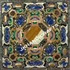 3'x3' Marble Coffee Table Dining Table Top Rare Lapis Lazuli Inlay Marble craft