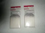 Celebrate It 2 Pk Gift Tags Silver Glitter White Tags w/string NIP Total 40 tags