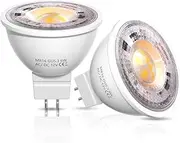 TobeBright GU5.3 MR16 LED Bulbs Warm White 6 W Replacement for 50 W Halogens, 38° Beam Angle LED Spot MR16, AC/DC 12 V 450 Lm MR16 LED Bulbs, Not Dimmable for Recessed Tracking Lighting (Pack of 2)