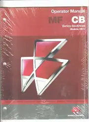 Massey-Ferguson CB Series Backhoes Model CB10 Operator Manual