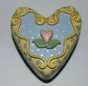 Bright Star Designs Heart Shaped Resin Trinket Box Brand New in Box