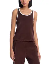 Re/Done Scoop Neck Terry Tank Top