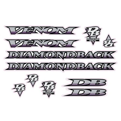 Diamond Back - 1995 Venom for purple frame decal set - Old school bmx