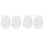 2x 2pc Tempa Skylar Frost Stemless Red/White Wine Glass Drinkware/Bar Set