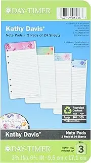 Day-Timer Notepad Refill, 3-3/4" x 6-3/4", Portable Size, Kathy Davis (53400)