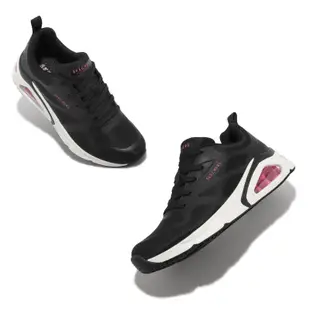 Skechers 休閒鞋 Tres-Air-Revolution-Airy 女鞋 黑 白 氣墊 緩震 增高 運動鞋 177420BLK