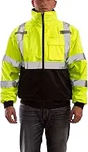 BOMBER 3.1 J26172.3X ANSI 107 Class 3 Jacket with 2" Silver Reflective Tape, Size 3X, Fluorescent Yellow/Green/Black