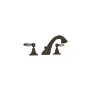 Rohl Tuscan Brass Country Bath Roman Tub Faucet Swarovski Crystal Lever Handles