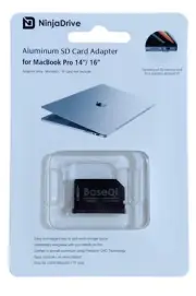 BaseQi UHSⅡ-420A High Precision Aluminum MicroSD Card Adapter (Macbook Pro 14" 1