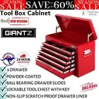Giantz 9 Drawer Mechanic Tool Box Storage Garage Organiser Chest Toolbox Red New
