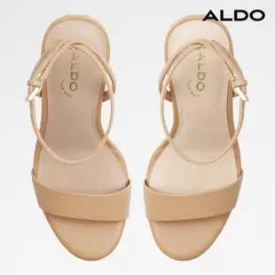 【ALDO】MARYSOL-草編楔型厚底涼鞋-女鞋(奶茶色)