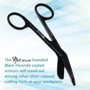 NEW GERMAN 1 Lister Bandage Nurse Scissors - 5.5" Black Fluoride Coated Color