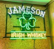 20"x16" Jameson Irish Whiskey Clover Neon Sign Light Lamp Visual Club Garage