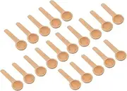 POFET 20 Pcs Mini Wooden Spoons Small Bath Salt Spoon Candy Spoon Baby Spoon for Spice Jars Seasoning Honey Coffee