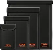 VEVOR Faraday Bags, 4 Pack Faraday Pouch Set for Laptop (16.9x15), Tablet (13x10.2), Phone (7.87x4.7) & Radio (10.6x7.8), Fireproof Signal Blocking Holder, Anti-Theft & Anti-Hacking Pouch Blocker