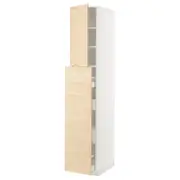 METOD / MAXIMERA hc w p-o func 4drw/1dr/2shlv, white/Askersund light ash effect, 40x60x220 cm