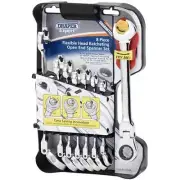 Draper Metric Combination Spanner Set Flexible Head Double Ratcheting 07034