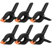 6 Inch Spring Clamps, 6 Pack Professional Plastic Spring Clamps, Heavy Duty P...