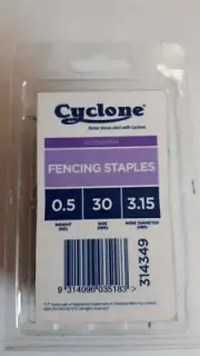 Cyclone Staples 30mm x 3.15mm 500gm Fence Fencing Agriculture Farming Farm