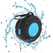 Waterproof Bluetooth Speaker with HD Sound, 6H Playtime Portable Speaker with Suction Cup, Built-in Microphone