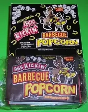 BARBEQUE BASTED MICROWAVE POPCORN 12 PACK OF 3.5 OZ. BAGS -ASS KICKIN' BBQ GOOD