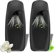 2Pcs Air Fresher Spray Dispenser,3 Adjustable Mode Auto Spray Dispenser,Battery Powered Automatic Air Freshener,Wall Mounted or Free Standing for Room Offices Schools Restaurants Hotels (Black)