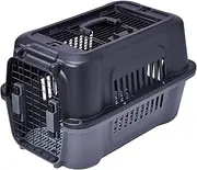 Petio 2-Door Tough House Carry for Dogs and Cats, Black, Medium