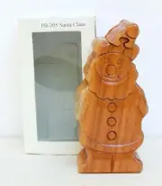 Handmade Wooden Santa Puzzle Trinket Box with Secret Compartment