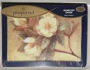 NEW~Pimpernel~Sugar Magnolia~Tempered Glass Worktop Saver Cutting Board~Signed
