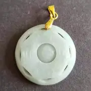 Type A Natural Jadeite Jade Pendants Tai Chi Gossip