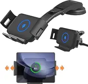 Lopnord Z Fold 5 Car Mount, Wireless Car Charger Mount for Samsung Galaxy Z Fold 4/3/S24 Ultra, Wireless Charger for Air Vent/Dashboard Car Phone Holder for iPhone 16 15 14 Pro Max/Google Pixel