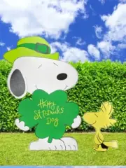 St. Patrick's Day Leprechaun Snoopy - Hand Painted Yard Art - Indoor or Outdoor