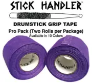STICK HANDLER Professional Drum Stick Grip Tape Pro Pack (Purple|Two Pack)