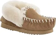 [UGG OUTBACK CLOTHING CO.] Outback UGG Unisex Premium Sheepskin Moccasins Slippers (Chestnut)