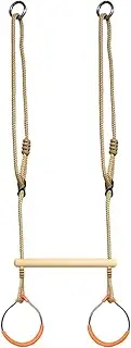 Gymnastics Rings | Monkey Swing Sets Rings for Backyard - Playground Equipment Climbing Obstacle Course Balance Game Sensory for Jungle Outdoor Tree Door Frames